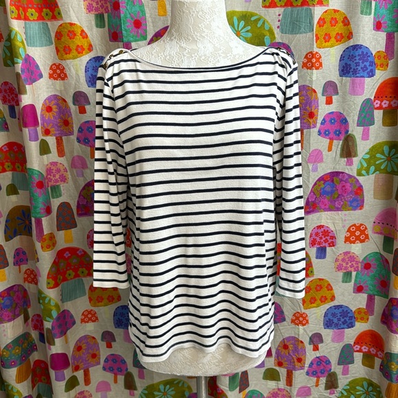 Ann Taylor Boat Neck Long Sleeve Top. LP - Picture 1 of 7